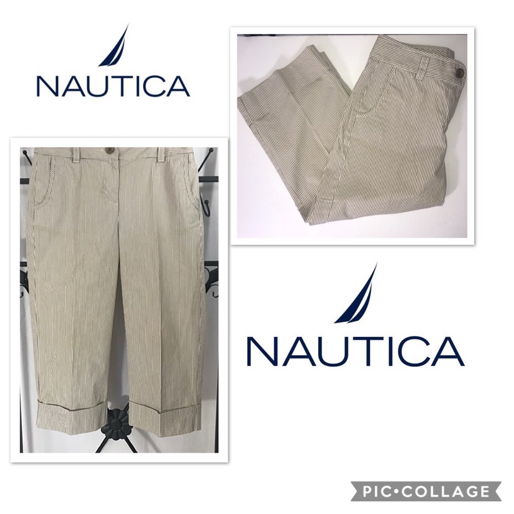 Nautica Striped Cuffed Capri’s